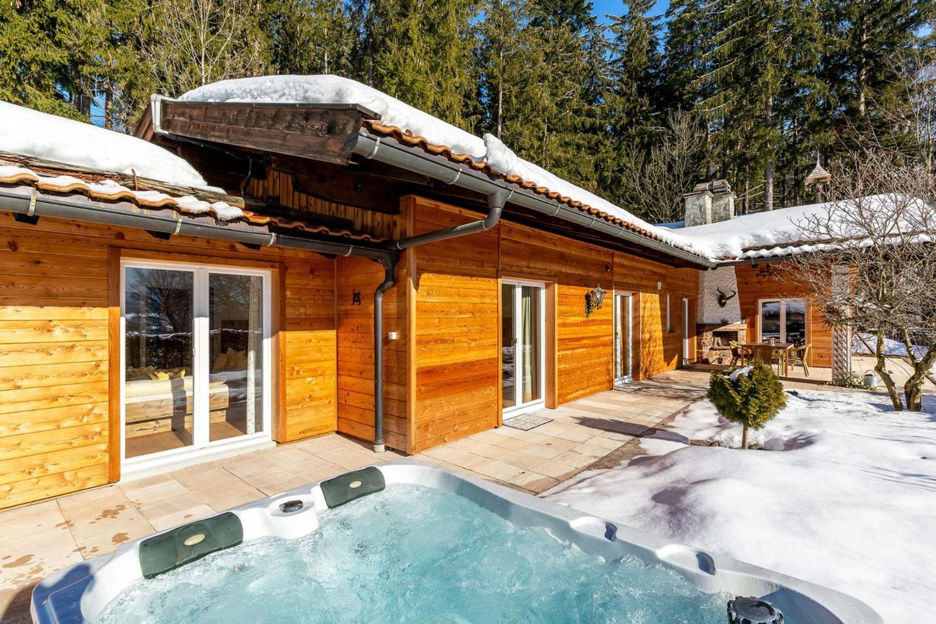 Luxus Ferienhaus Salzburg Chalet Mit Pool, Sauna, Whirlpool, Kamin Grossgmain Exteriér fotografie